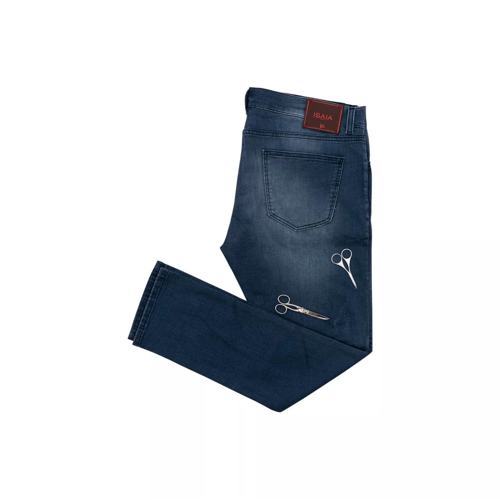 ISAIA NAPOLI Blue Denim Jeans Trousers Pant Cotton 40 US / 56 EU